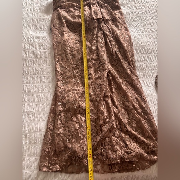 Cameron Blake Mother of the Bride Elegant Lace and Brad Trim Dress Sz 10 - Picture 14 of 15